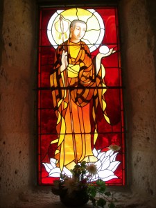 Stained glass window at Upper Hamlet